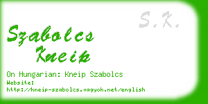 szabolcs kneip business card